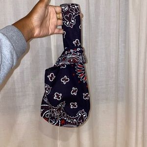 Yaito Navy/Red Paisley One Knot Handle Bag